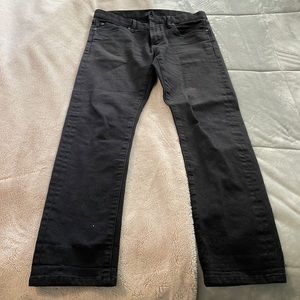 Black mens Uniqlo selvedge jeans